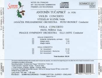 CD Antonín Tučapský: Violin & Viola Concertos