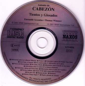 CD Ensemble Accentus: Tientos Y Glosados