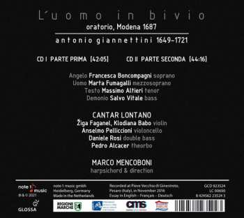 2CD Antonio Giannettini: L'uomo In Bivio