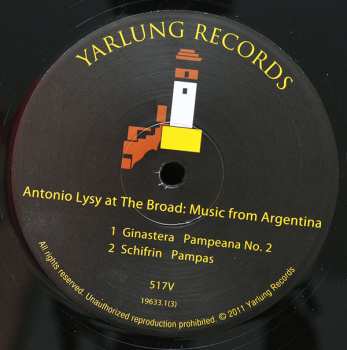 LP Astor Piazzolla: Antonio Lysy At The Broad: Music From Argentina