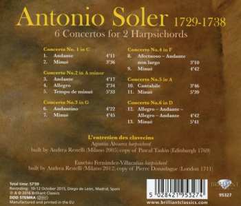 CD Padre Antonio Soler: 6 Concertos for 2 Harpsichords