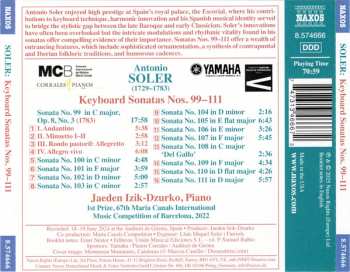 CD Padre Antonio Soler: Keyboard Sonatas Nos. 99-111