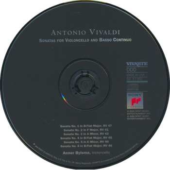 CD Antonio Vivaldi: Sonatas For Violoncello