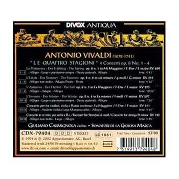 CD Antonio Vivaldi: Le Quattro Stagioni