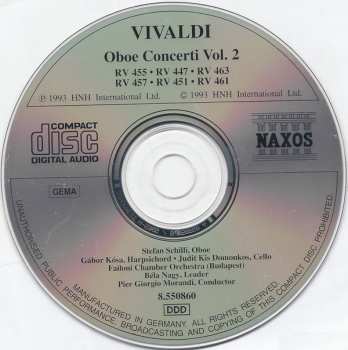 CD Antonio Vivaldi: Oboe Concerti, Vol. 2