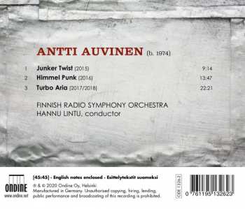CD Hannu Lintu: Junker Twist / Himmel Punk / Turbo Aria