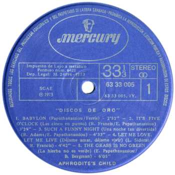 LP Aphrodite's Child: Disco De Oro