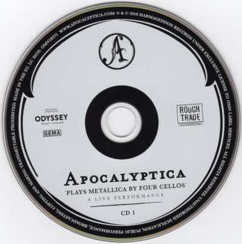 2CD/DVD Apocalyptica: 'Plays Metallica By Four Cellos' A Live Performance