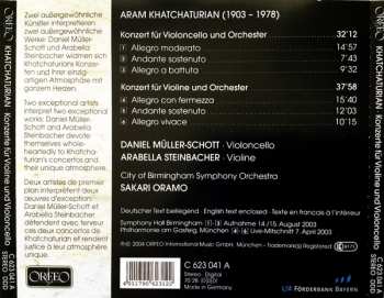 CD Aram Khatchaturian: Konzerte Für Violine Und Violoncello