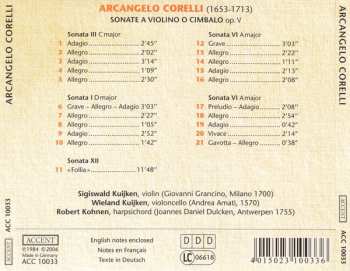 CD Sigiswald Kuijken: Sonate A Violino E Violon O Cimbalo Op. V