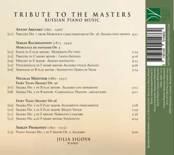 CD Sergei Prokofiev: Tribute To The Masters (Russian Piano Music)