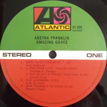 2LP Aretha Franklin: Amazing Grace