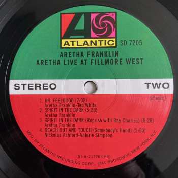 LP Aretha Franklin: Live At Fillmore West