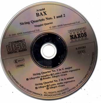 CD Arnold Bax: String Quartets Nos. 1 And 2