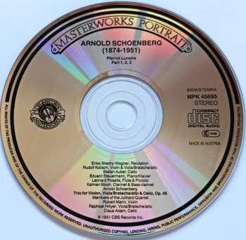 CD Arnold Schoenberg: Pierrot Lunaire / Trio Op. 45