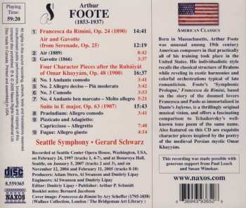 CD Gerard Schwarz: Francesca Da Rimini • Air And Gavotte • Suite In E Major • Four Character Pieces After The Rubáiyát Of Omar Khayyám