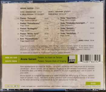 CD Aruna Sairam: Inde Du Sud: Padam, Le Chant De Tanjore = South India: Padam, Tanjore Style Of Singing