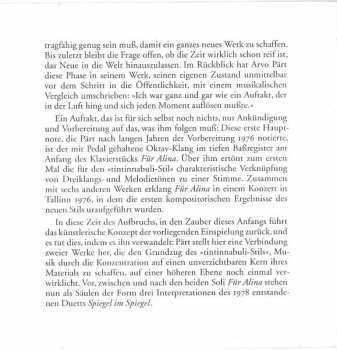 CD Arvo Pärt: Alina