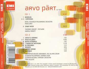 2CD Arvo Pärt: Symphony No.1 • Choral Works