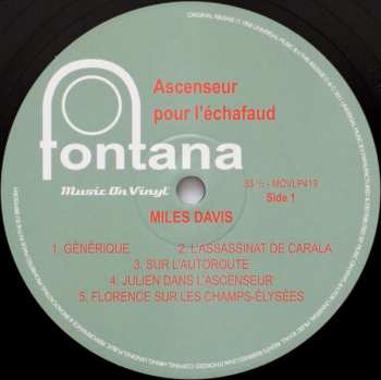 2LP Miles Davis: Ascenseur Pour L'Échafaud (Lift To The Scaffold) DLX