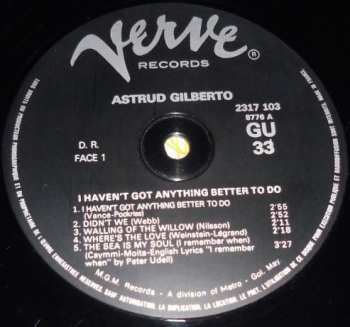 LP Astrud Gilberto: I Haven't Got Anything Better To Do