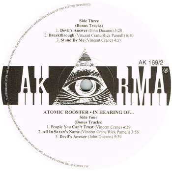 2LP Atomic Rooster: In Hearing Of