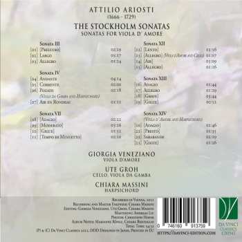 CD Attilio Ariosti: The Stockholm Sonatas (Sonatas For Viola D’Amore III - IV - VII - XII - XIII - XIV)