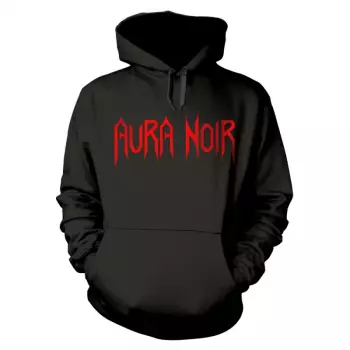 Mikina S Kapucňou Logo Aura Noir