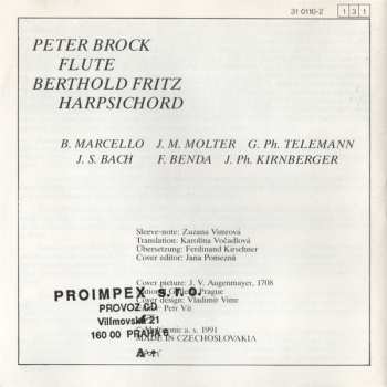 CD Johann Sebastian Bach: Sonatori Chamber Duo Peter Brock Flute Berthold Fritz Harpsichord