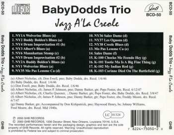 CD Baby Dodds Trio: Jazz A' La Creole