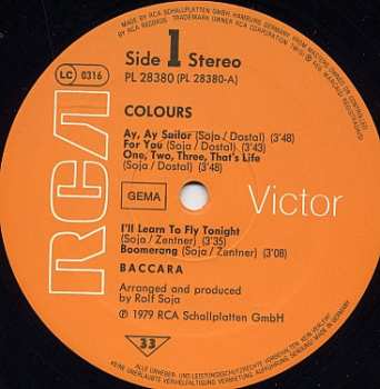 LP Baccara: Colours