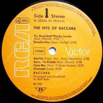 LP Baccara: The Hits Of Baccara