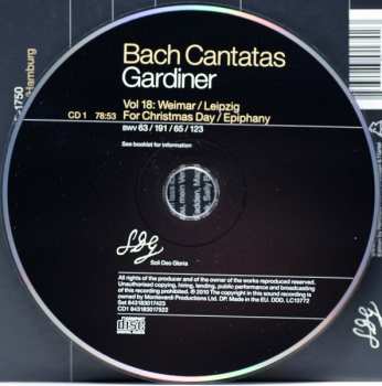 2CD Johann Sebastian Bach: Cantatas Vol. 18: Weimar / Leipzig / Hamburg
