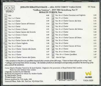 CD Johann Sebastian Bach: Goldberg Variations