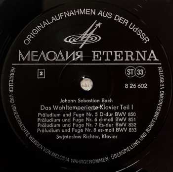 LP Johann Sebastian Bach: Das Wohltemperierte Klavier I - Präludien Und Fugen 1-8 BWV 846-853 