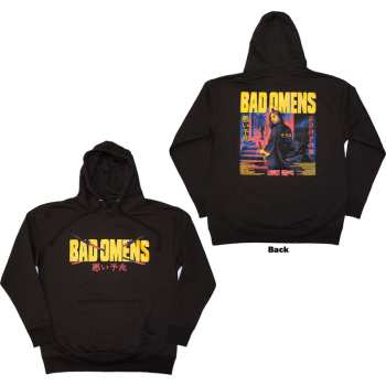 Merch Bad Omens: Bad Omens Unisex Pullover Hoodie: Samurai Woman (black) (back Print) (small) S