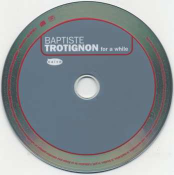 CD/DVD Baptiste Trotignon: For A While