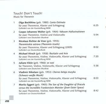 CD Lydia Kavina: Touch! Don't Touch! (Music For Theremin)