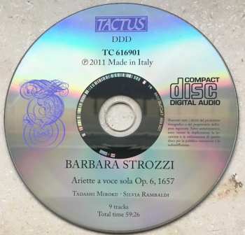 CD Barbara Strozzi: Ariette A Voce Sola Op. 6, 1657