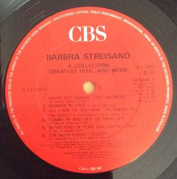 LP Barbra Streisand: A Collection Greatest Hits...And More