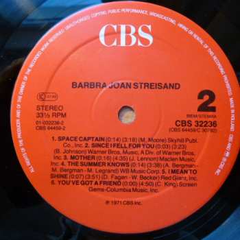 LP Barbra Streisand: Barbra Joan Streisand