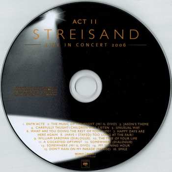 2CD Barbra Streisand: Live In Concert 2006