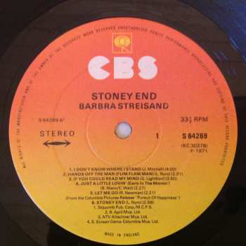 LP Barbra Streisand: Stoney End