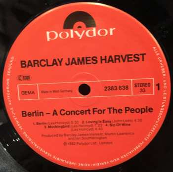 LP Barclay James Harvest: Berlin – A Concert For The People