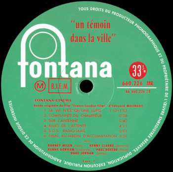 LP Barney Wilen: Un Témoin Dans La Ville LTD