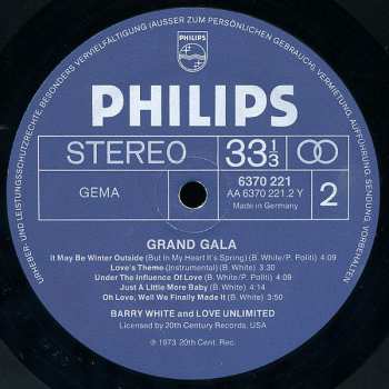 LP Love Unlimited Orchestra: Grand Gala