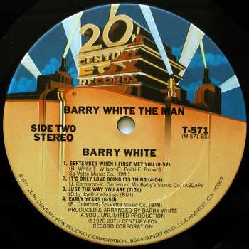 LP Barry White: Barry White The Man