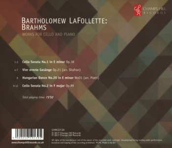 CD Johannes Brahms: Works For Cello And Piano