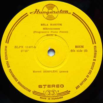 3LP/Box Set Béla Bartók: Mikrokosmos (Progressive Piano Pieces) Vol. I - VI