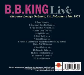 CD B.B. King: Live - Showcase Lounge, Oakland, CA, February 15th, 1971